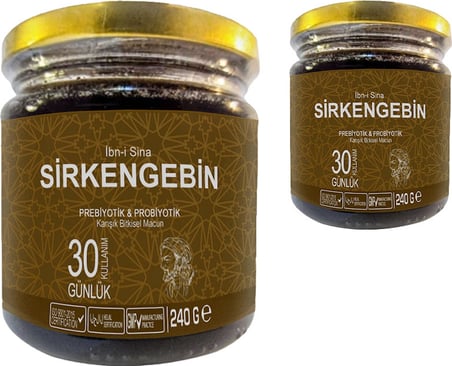 Ibn-I Sina Sirkengebin 2 Kutu Ballı Sirkeli Sarımsaklı Aromatik Prebiyotik Macun