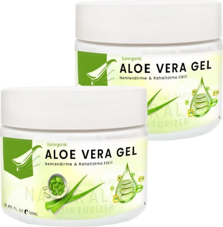 Eurorganic Aloe Vera Jel 2 Adet Cildinizi Yenilemeye Sıkılaştırmaya Canlandırmaya Hızlı Ferahlamaya Jel