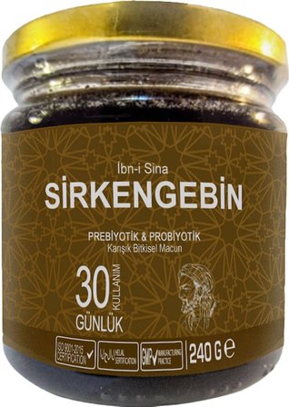 Ibn-I Sina Sirkengebin: 1 Adet Ballı Sirkeli Sarımsaklı Aromatik Prebiyotik Macun