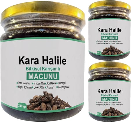 Kara Halile 3 Adet Bitkisel Karışımlı Terminalia Chebula Macunu 240 gr