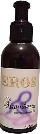 Eros Msgo - Eros Massage 120 ml Oil Strawberry  Srcx - Aromatik Çilekli Erottic Masaj Yağı Büyük - Bay Bayan Kullanım