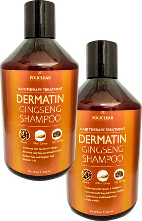 Policlear Dermatin Shampoo Ginsengli Özel Bakım Şampuanı 500 ml x 2 adet + Jel