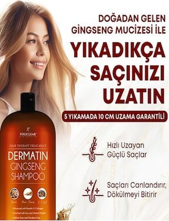 Dolce Dökülmeyi Engelleyen Yıkadıkça Uzatan Etkisiyle Dermatın Gingseng Shampoo x 2 Ad