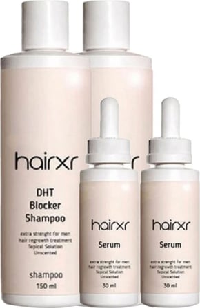 Hairxr Dht Blocker Saç Bakım Şampuanı 150 ml x 2 adet + Saç Besleme Güçlendirme Serum 30 ml x 2 adet