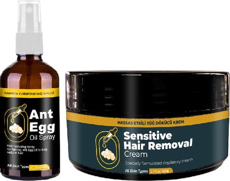 Ant Egg Oil & Cream : AĞDA50 ml Karınca Yumurtası Yağı ve 50 ml Kremi Tüydökücü Krem Set