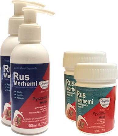 Hintohu Tüy Dökücü Azaltıcı Rus Merhemi 150 ml 2 Adet + Genital Bölge Merhemi 50 ml 2 Adet