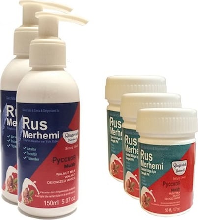 Rekze Tüy Dökücü Azaltıcı Rus Merhemi 150 ml 2 Adet + Genital Bölge Merhemi 50 ml 3 Adet