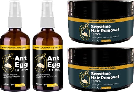Ant Egg Oil & Cream 2 Şer Adet : AĞDA50 ml Karınca Yumurtası Yağı ve 50 ml Kremi Tüydökücü Krem Set