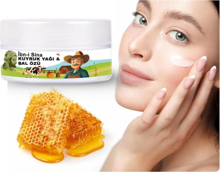 Ibn-I Sina 50 ml Kavanoz Kuyruk Yağı ve Bal Özü / Yüz Bakım Kremi