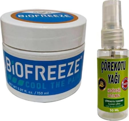 Süper Biofreeze Bakım ve Masaj Kremi 150 ml 1 Ad+ Çörek Otu Yağı ile 30 ml