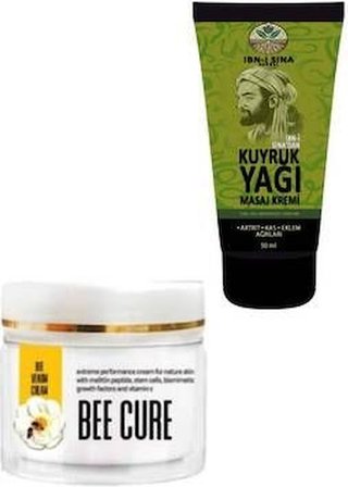 Ibni Sina Aktar Kuyruk Yağlı Vücut Ağrılarını Dindiren Krem 1 Ad. ve Bee Cure Arı Zehri Kremi ile