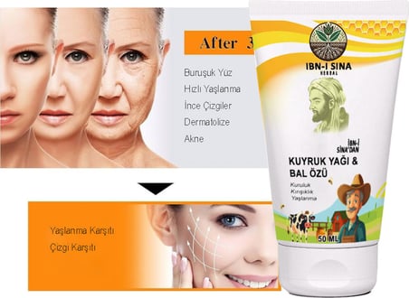 Ibn-I Sina Kuyruk Yağı & Bal Özlü Cildinize ve Yüzünüze Bakım 50 ml 2 Adet