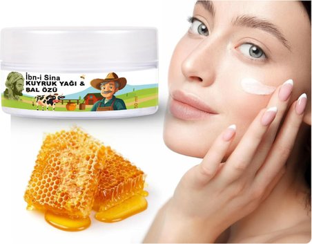 Ibn-I Sina 2 Adet 50 ml Kavanoz Kuyruk Yağı ve Bal Özü / Yüz Bakım Kremi