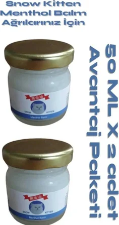 Süper Snow Kitten Menthol Aromalı Masaj Kremi 50 ml 2 Adet