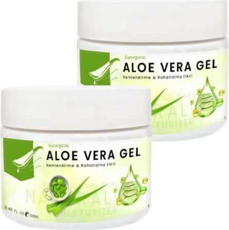 Süper Eurorganic Aloe Vera Jel Cildiniz Için Ferahlama ve Nem Dokunuş 100 ml x 2 Adet