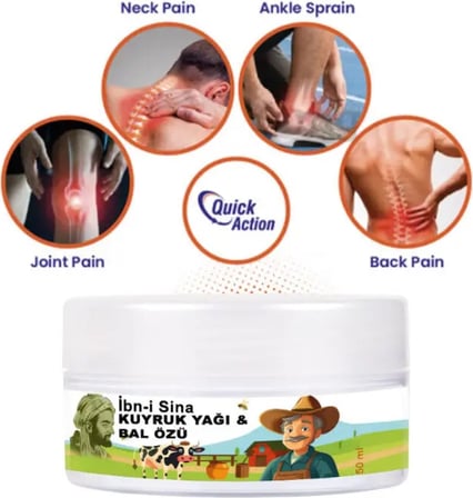 Süper Ibn-I Sina Vücudunuza Kuyruk Yağı&bal Özü Bakım Kremi 50 ml x 2 Ad + Çörek Otu Yağ ile