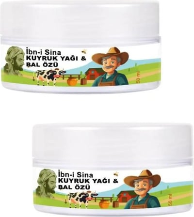 Süper Ibn-I Sina Vücudunuza Kuyruk Yağı&bal Özü Bakım Kremi 50 ml x 2 Ad + Çörek Otu Yağ ile