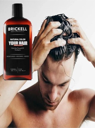 Süper Brickell Erkeklere Için Saç Sakal Bakım Şampuanı 300 ml 2 Adet