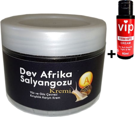 Giant Yaşlanmakarşıtı Salyangozkremi 100ML Dev Afrikasalyangozu + Vip Kalçaşekillendirici Krem 60 ml