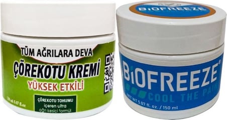 Biofreeze Çörek Otu Kremi Orta Boy 100 ml Krem + Biofreeze Cool The Paincream 150 ml / Masaj Seti