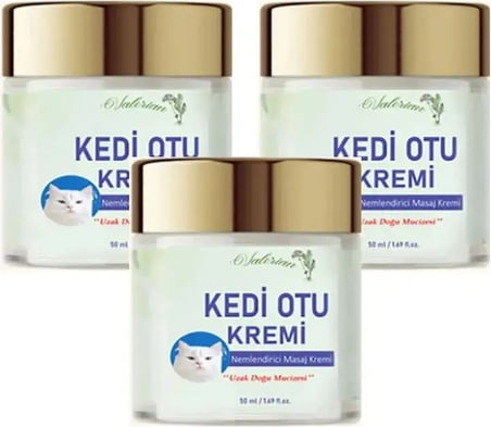 Kedi Otu Kremi Uzak Doğu Muzicesi Doğal Masaj Krem 50ML x 3 Adet