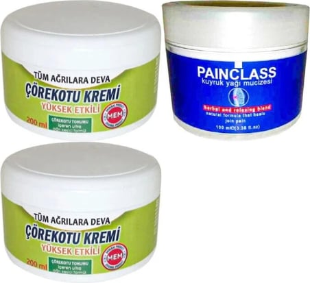 Süper Çörek Otu Xl Boy Krem 2X200 Ml+Painclass Kuyruk Yağı Kremi 100 ml
