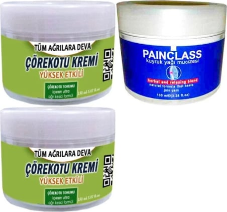 Süper Çörek Otu Krem 2X150 Ml+Painclass 100 ml Kuyruk Yağı Kremi