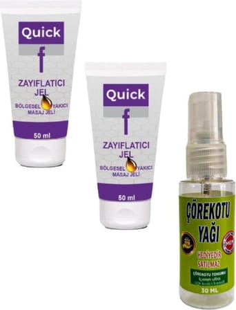 Quick Gel Masaj Bakım Kremi 50 Mlx 2 Ad+Çörek Otu Yağı 30 ml