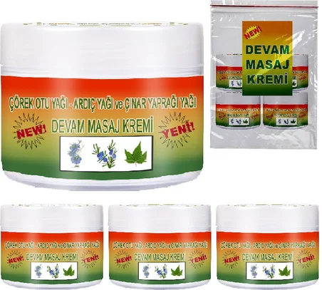 Deva-Devam Kremi 4 Adet Çörek Otlu Ardıç Yağı ve Çınar Yaprağı Yağı Ile Güçlendirilmiş Krem