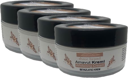 Three Brand 4lü Adet Arnavut Kremi Whitens Cream Tüm Bölge Aklık Kremi 50 ml