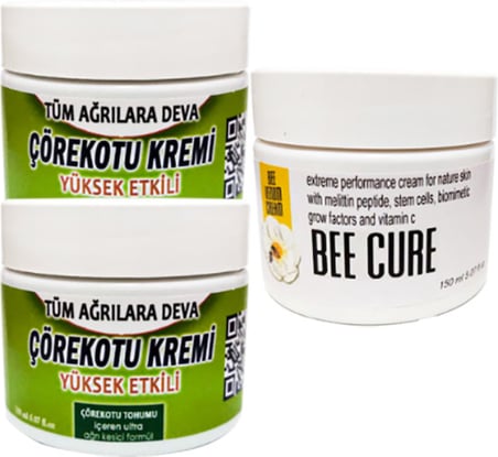 Çörek Otu Kremi 2 Adet 100 ml Teskin Kremi + Bee Cure Krem 150 ml Teskin Kremi