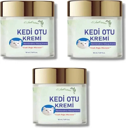 Süper Kedi Otu Kremi Uzak Doğu Muzicesi Doğal Krem 50 ml x 3 Adet