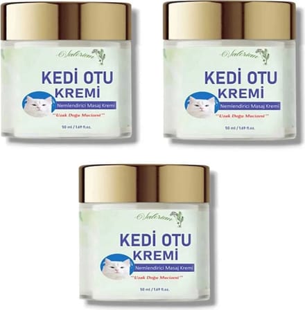 Süper Kedi Otu Kremi Uzak Doğu Muzicesi Doğal Krem 50 ml x 3 Adet
