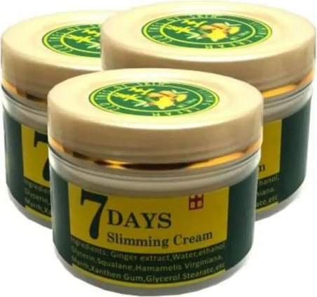 7 Days Slimming Cream 100 ml Vücut Bakım Kremi Zencefil Muzicesi 3 Adet