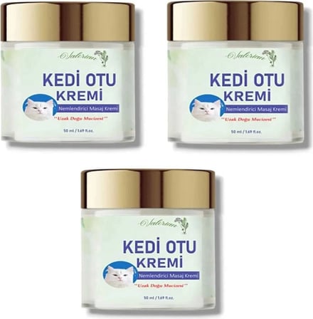 Kedi Otu Kremi Uzak Doğu Muzicesi Doğal Krem 50 ml x 3 Adet
