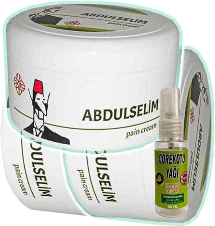 Abdülselim Ağrı Dindirici Masaj Bakım Kremi 3X200 Ml+Çörek Otu Ağrı Yağ ile