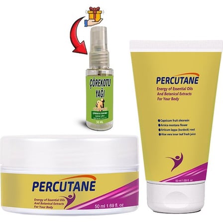 Percutane Tüp&kavanoz: Kapsikum Meyvesi Oleoresini Arnika Montana Çiçeği Dulavratotu Kökü Kremi 50ML + Çörekotu Yağı