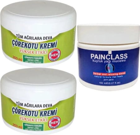Çörek Otu Kremi Xl Boy 2X200 ml +150 ml Kuyruk Yağı Kremi Painclass