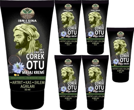 Ibn-I Sina Çörek Otu Kremi 6 Adet 50 ml / Masaj Kremi
