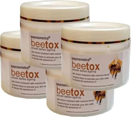 Süper Ipsycosmetics Beetox Doğal Arı Özü - Yüz Cilt Dekolte Boyun Kremi 100 ml x 4 Adet