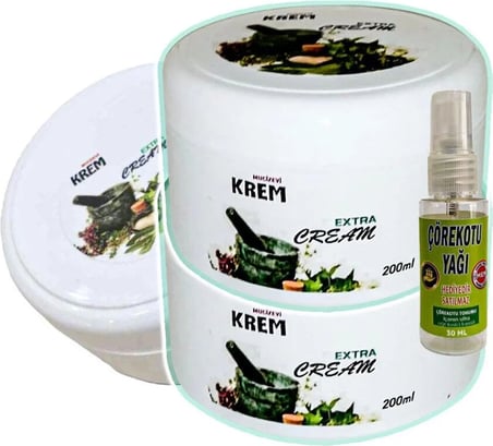 Muzicevi Krem Bakım Masaj Kremi 3X125 Ml+30 ml Çörek Otu Yağı ile