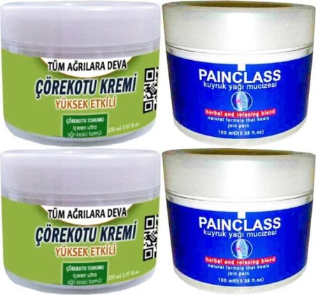 Çörek Otu Krem 2X150 Ml+Painclass 2X100 ml Kuyruk Yağı Kremi
