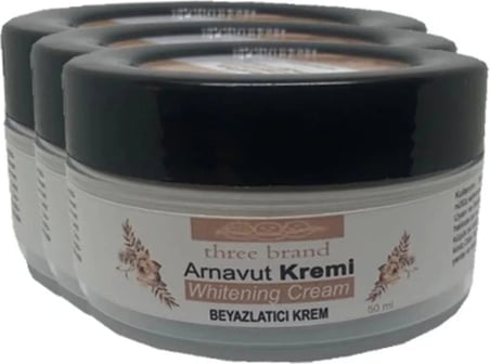 Süper Three Brand Whitening Cream 3 Adet Arnavut Kremi 50ML  Kremi ile 120ML Playboy Masaj Yağı