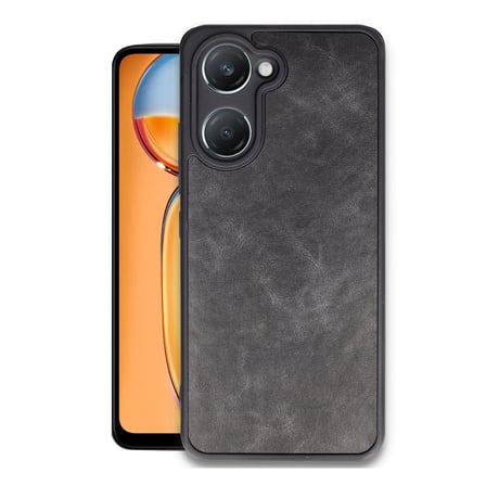 Vivo Y18 Uyumlu Kılıf Aras Deri Kapak - Siyah