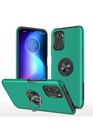 Xiaomi Poco F3 Uyumlu Kılıf Elit Yüzüklü Kapak - Yeşil