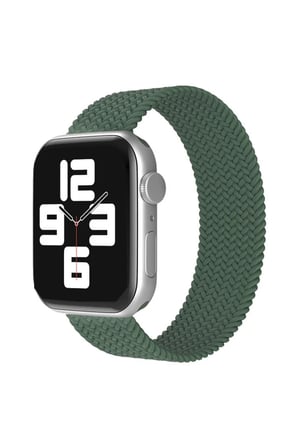 Apple Watch 38mm Ayarlı Solo Silikon Kordon - Haki Yeşil