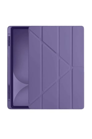 Apple iPad Pro 11 (2024) Kılıf Kalemlikli Hugo Tablet Kılıfı - Mor