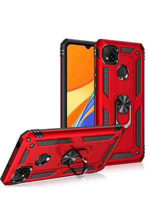 Xiaomi Redmi 9C Uyumlu Kılıf Sofya Yüzüklü Silikon Kapak - Rose