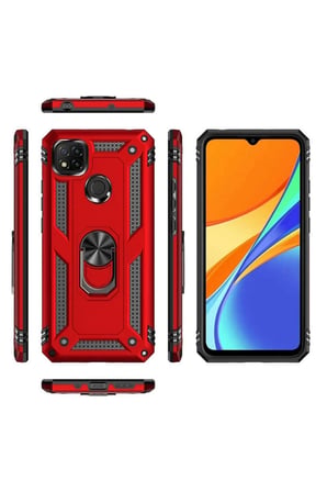 Xiaomi Redmi 9C Uyumlu Kılıf Sofya Yüzüklü Silikon Kapak - Rose