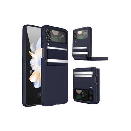 Samsung Galaxy Z Flip 4 Kılıf Belt Flip Kapak - Lacivert